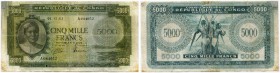 Kongo, Demokratische Republik 
 Conseil Monétaire de la République du Congo. 
 5000 Francs 1963, 1. Dezember. Linzmayer CMRC B3 a; Pick 3a. Sehr sel...