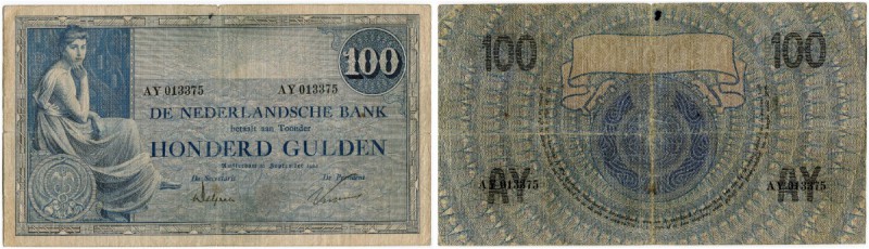 Niederlande 
 Königreich 
 Niederländische Bank. 
 Lot 1924 und später. 100 G...