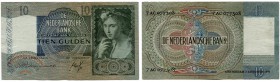 Niederlande 
 Königreich 
 Niederländische Bank. 
 Lot 1940 und später. 10 Gulden vom 3. August 1940. 10 Gulden vom 4. Januar 1941. 10 Gulden vom 2...