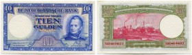 Niederlande 
 Königreich 
 Niederländische Bank. 
 Lot 1945 und später. 10 Gulden vom 7. Mai 1945 (Lebensdaten von König Wilhelm I. falsch [1788-18...