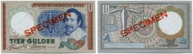 Niederlande 
 Königreich 
 Niederländische Bank. 
 10 Gulden 1953, 23. März. Specimen . Beidseitiger, roter Aufdruck diagonal &quot;SPECIMEN&quot; ...