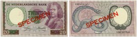 Niederlande 
 Königreich 
 Niederländische Bank. 
 20 Gulden 1955, 8. November. Specimen . Beidseitiger, roter Aufdruck diagonal &quot;SPECIMEN&quo...