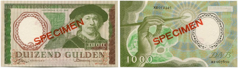 Niederlande 
 Königreich 
 Niederländische Bank. 
 1000 Gulden 1956, 15. Juli...