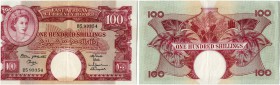 Ostafrika 
 East African Currency Board 
 Elisabeth II. (ab 1953 - ). 
 100 Shillings o. J. / ND (1962). 3 Exemplare der Serie B5. Linzmayer EACB B...