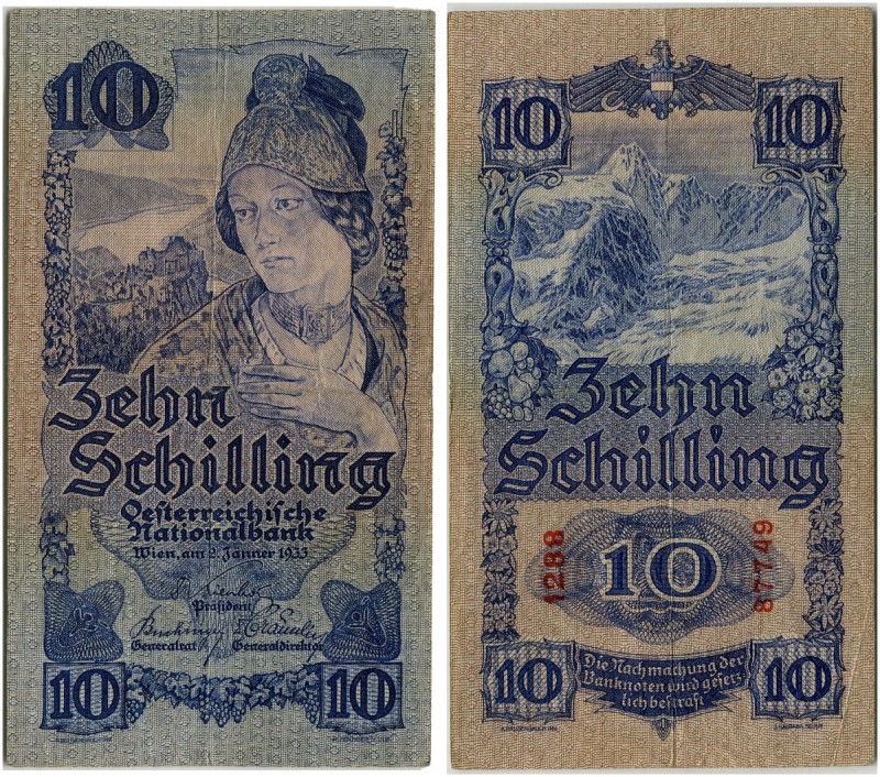 Österreich nach 1918 
 Republik 
 Österreichische Nationalbank. 
 10 Schillin...