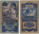 Österreich nach 1918 
 Republik 
 Österreichische Nationalbank. 
 10 Schilling 1933, 2. Januar/Jänner. Richter 236b; Pick 99. ICG 30 III / very fin...