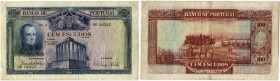 Portugal 
 Banco de Portugal 
 100 Escudos 1930, 12. August. Pick 140. IV+ / better than fine.
