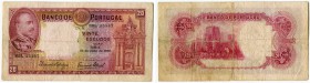 Portugal 
 Banco de Portugal 
 20 Escudos 1935, 30. Juli. Pick 143. Kl. Loch in der Mitte / small hole in the middle. IV / fine.