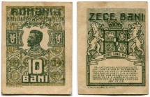 Rumänien 
 Königreich bis 1947 
 Finanzministerium. 
 Lot 1917. 10 Bani 1917 (2). 25 Bani 1917 (2). 50 Bani 1917 (2) & Strassen­bahngesellschaft Bu...