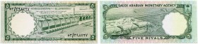 Saudi Arabien 
 Königreich 
 Saudi Arabian Monetary Agency. 
 5 Riyals AH 1379 (1968). Linzmayer SAMA B11b; Pick 12b. Seltene Unterschrift / rare s...