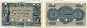 Schweiz 
 Emissionsbanken 1881-1907 
 Banque Cantonale Neuchâteloise. 
 100 Franken 1906, 1. März. Richter/Kunzmann K75f; Pick S411. Sehr selten in...