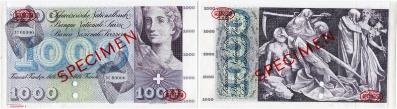 Schweiz 
 Ausgaben der Schweizerischen Nationalbank ab 1907 
 1000 Franken o. ...
