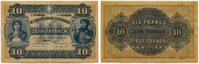 Schweiz 
 Eidgenössische Staatskasse 
 10 Franken o. J. / ND (1914). Druckprobe ohne Datum und Unterschriften/ Trial print no date no signatures, Se...