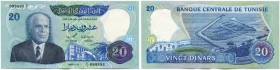 Tunesien 
 Republik 
 Banque Centrale de Tunisie. 
 20 Dinars 1983, 3. November. Pick 81. I / uncirculated.