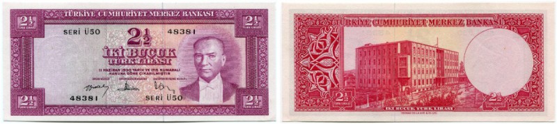 Türkei 
 Republik 
 Türkische Zentralbank. 
 2 1/2 Lira L. 1930 (1957, 1. Jun...