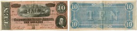 United States of America / USA 
 Confederates States Notes 
 Lot (1864). 10 Dollars vom 17. Februar 1864. 20 Dollars vom 17. Februar 1864 & 100 Doll...