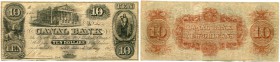 United States of America / USA 
 Louisiana 
 Canal Bank (New Orleans Canal & Banking Comp.). 
 10 Dollars 1857, 2. Januar. Haxby LA-105/C24a. Sehr ...