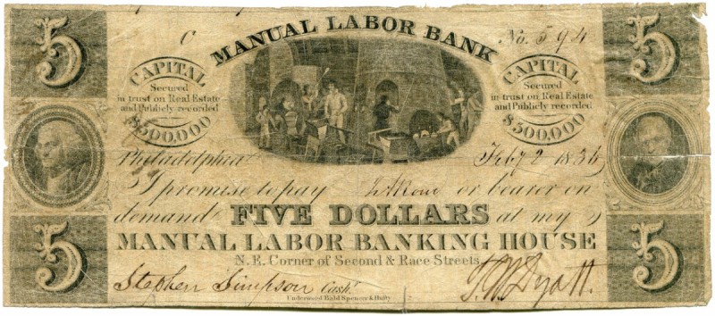 United States of America / USA 
 Pennsylvania 
 North Western Bank. 
 5 Dolla...