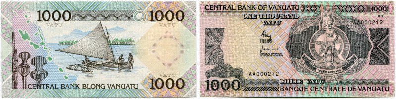 Vanuatu 
 Central Bank of Vanuatu. 
 Lot o. J. / ND. Ausgabe 1982. 100 Vatu. 5...
