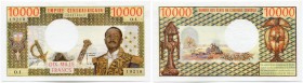 Zentral Afrikanische Republik 
 Empire Centralafricain 
 Banque des États de l'Afrique Centrale. 
 10000 Francs o. J. / ND (1978). Pick 8. Sehr sel...