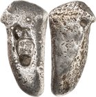 Toutankhâmon, vers 1345-1327 av. J.C. Lingot d'argent, comptoir phénicien au Liban. Poinçon en forme de broc avec l'inscription hiéroglyphique : Touta...