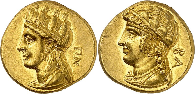 Chypre
Salamine. Pnytagoras, 351-332 av. J.-C. Statère d'or, de standard perse....