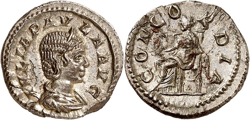 Julia Paula, épouse d'Elagabale, 219-220. Quinaire 219-220, Rome. IVLIA PAVLA AV...