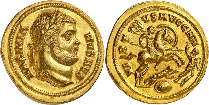 Maximien Hercule, 286-305. Aureus 294-295, Cyzique. MAXIMIANVS AVGG NN AVG Buste...