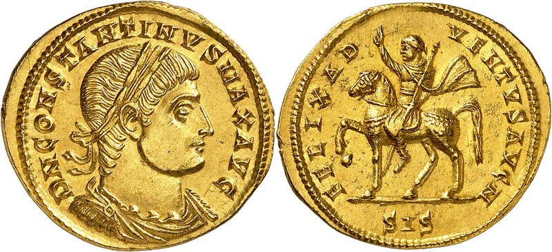 Constantin I, 306-337. Multiple de 1 1/2 Solidus 324-325, Siscia. D N CONSTANTIN...