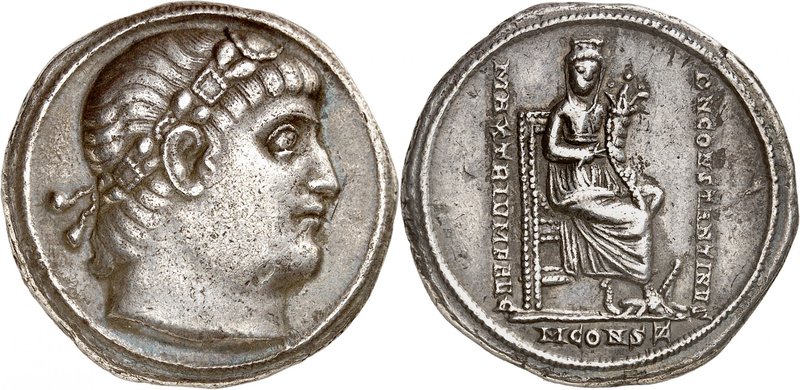 Constantin I, 306-337. Médaillon au poids de 6 Siliques 330, Constantinople. Bus...