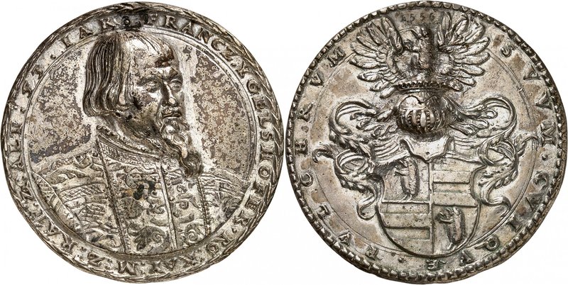 Franz Ygelshofer. Médaille en argent 1556, par Joachim Deschler. FRANCZ YGELSHOF...