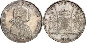 Bavière
Maximilien-Joseph, roi de Bavière, 1806-1825. 
Taler 1806, Munich. Buste à droite / Armoiries couronnées soutenues par deux lions. Date à l'...