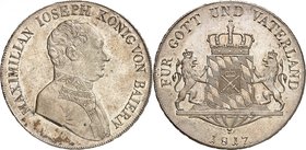 Bavière
Maximilien-Joseph, roi de Bavière, 1806-1825. 
Taler 1817, Munich. Buste à droite / Armoiries couronnées soutenues par deux lions. Date à l'...