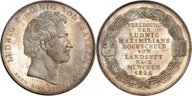 Bavière
Louis I, 1825-1848. 
Taler 1826, Munich. Tête nue à droite. Nom du graveur au-dessous / Inscription et date sur dix lignes dans une couronne...