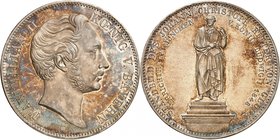 Bavière
Maximilien II, 1848-1864. 
Double Taler 1848, Munich. Tête nue à droite. Nom du graveur au-dessous / Statue de Jean-Christoph de Gluck. Tran...