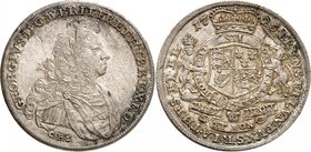 Brunswick-Lunebourg
Georges I, roi d'Angleterre, 1714-1727. 
Taler 1726, Clausthal. Buste lauré, drapé et cuirassé, à droite / Armoiries et devise a...