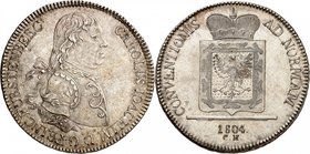 Fürstenberg 
Carl-Joachim, 1796-1804. 
Taler 1804, Stuttgart. Buste cuirassé à droite / Armoiries couronnées. Date à l'exergue. Tranche ornée de feu...