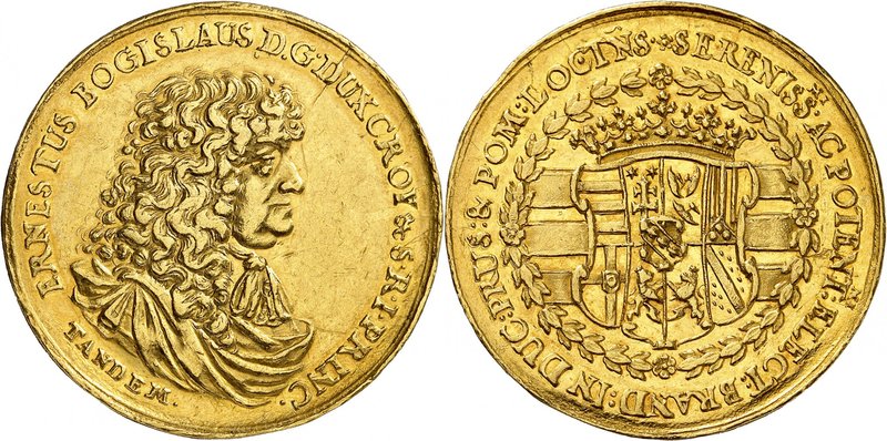 Poméranie 
Frédéric Guillaume de Prusse, 1640-1688. 
4 Ducats non daté. Buste ...