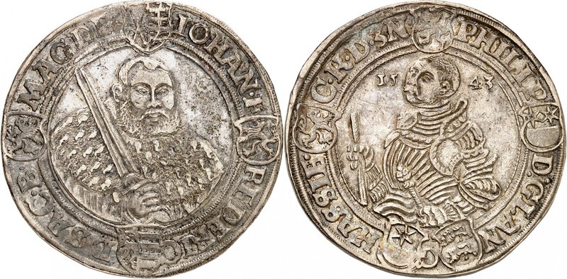 Saxe - Branche ernestine 
Jean Frédéric et Philippe de Hesse, 1542-1547. 
Tale...