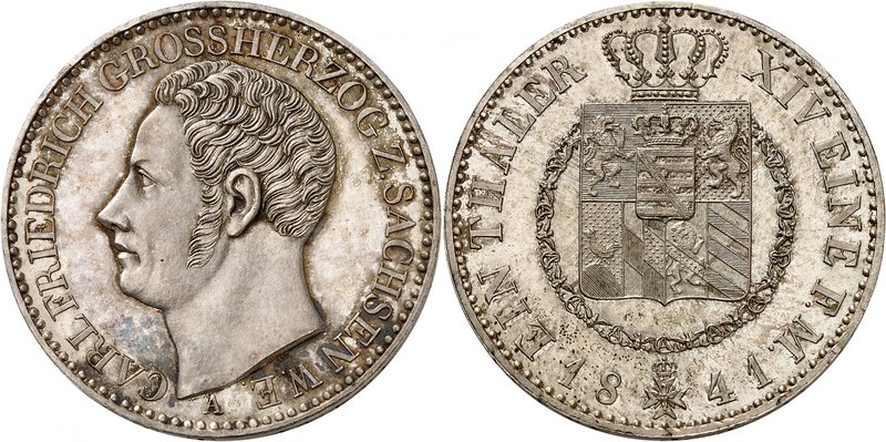 Saxe-Weimar
Charles Frédéric, 1828-1853. 
Taler 1841 A, Berlin. Tête nue à gau...