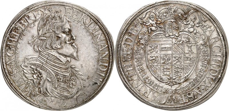 Ferdinand III, 1637-1657. 
Taler 1638, St. Veit. Buste lauré, drapé et cuirassé...