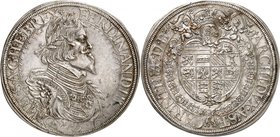 Ferdinand III, 1637-1657. 
Taler 1638, St. Veit. Buste lauré, drapé et cuirassé, à droite. Date au-dessous / Armoiries couronnées et entourées du col...