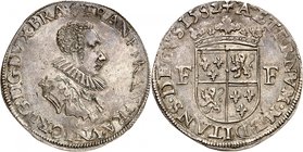 Brabant
François d'Alençon, 1581-1584. 
Demi écu 1582, Anvers. Buste drapé et couronné à droite / Ecu couronné accosté de deux F. 17,11g. Delm. 226a...