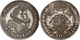 Brabant
Albert et Isabelle, 1598-1621. 
Double Ducaton 1619, Bruxelles. Bustes accolés d'Albert et d'Isabelle à droite / Armoiries couronnées souten...