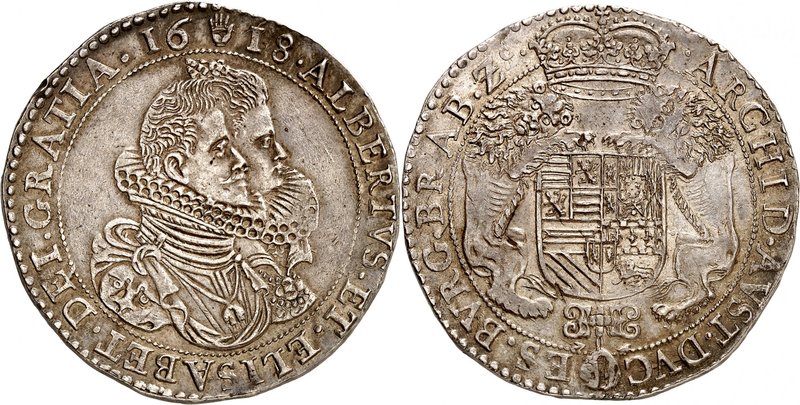 Brabant
Albert et Isabelle, 1598-1621. 
Ducaton 1618, Anvers. Bustes accolés d...