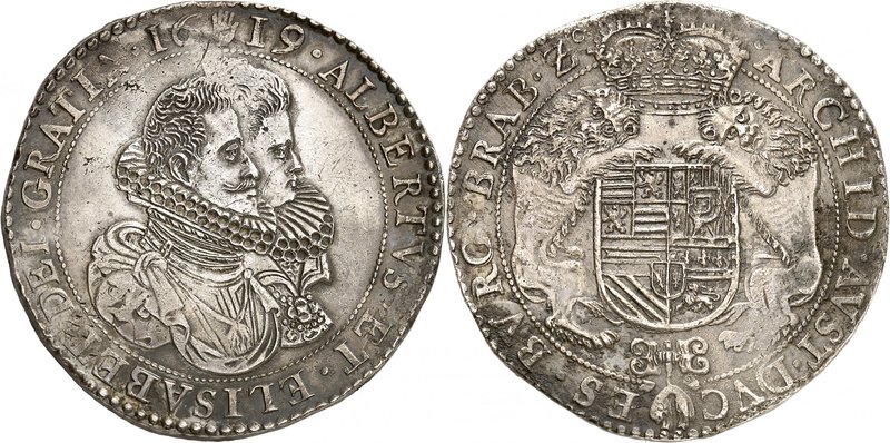 Brabant
Albert et Isabelle, 1598-1621. 
Ducaton 1619, Anvers. Bustes accolés d...