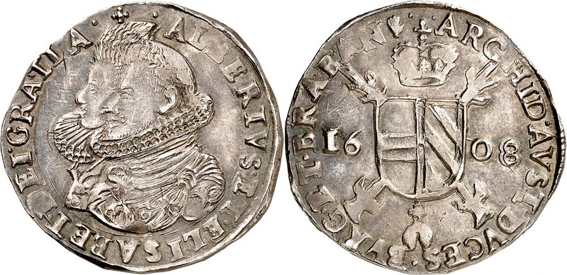 Brabant
Albert et Isabelle, 1598-1621. 
Triple real 1608, Anvers. Bustes accol...