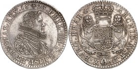 Brabant
Philippe IV d'Espagne, 1621-1665. 
Double Ducaton 1623, Bruxelles. Buste drapé et cuirassé à droite / Armoiries couronnées soutenues par deu...