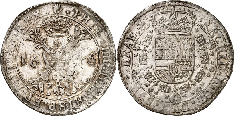 Brabant
Philippe IV d'Espagne, 1621-1665. 
Patagon 1646, Anvers. Croix de Bour...