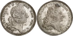 Frédéric V, 1746-1766. 
3 Kroner non daté, Copenhague. Buste lauré de Frédéric V à droite / Buste lauré de Christian VI à droite. 45,38g. Dav. 1297; ...